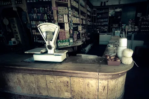 A small Portuguese grocery store counter in Braga, Portugal