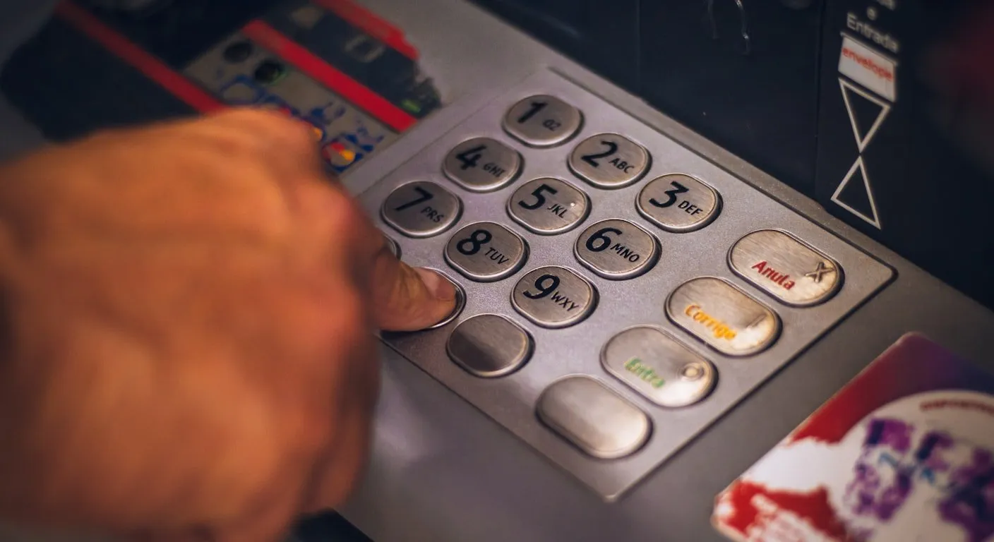 Portuguese ATM keypad with Anula and Corrige buttons — best bank for expats in Portugal 2026