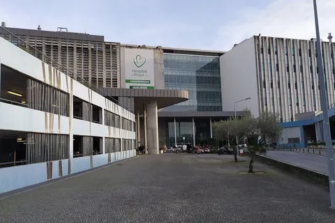 Hospital de Braga entrance in northern Portugal, where US retirees relying on Medicare in Portugal use the SNS instead