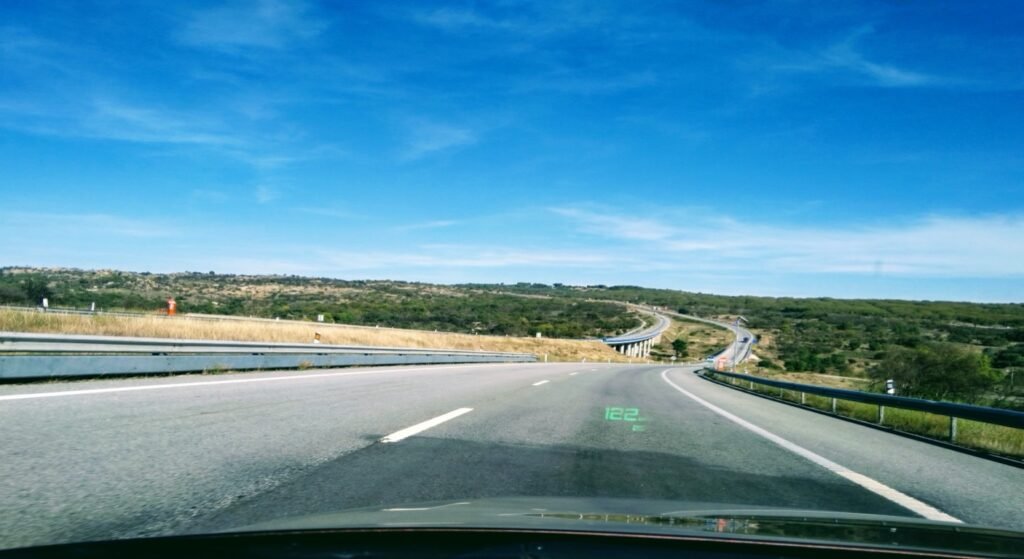 Driver POV on Portugal A25 motorway, relevant to getting a Portuguese drivers license